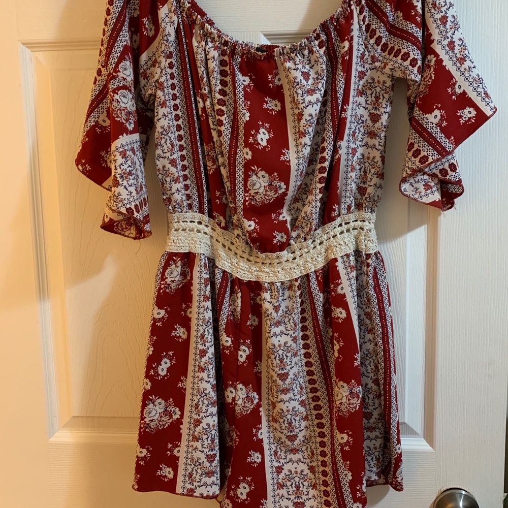 Rue 21 - Red & White Romper